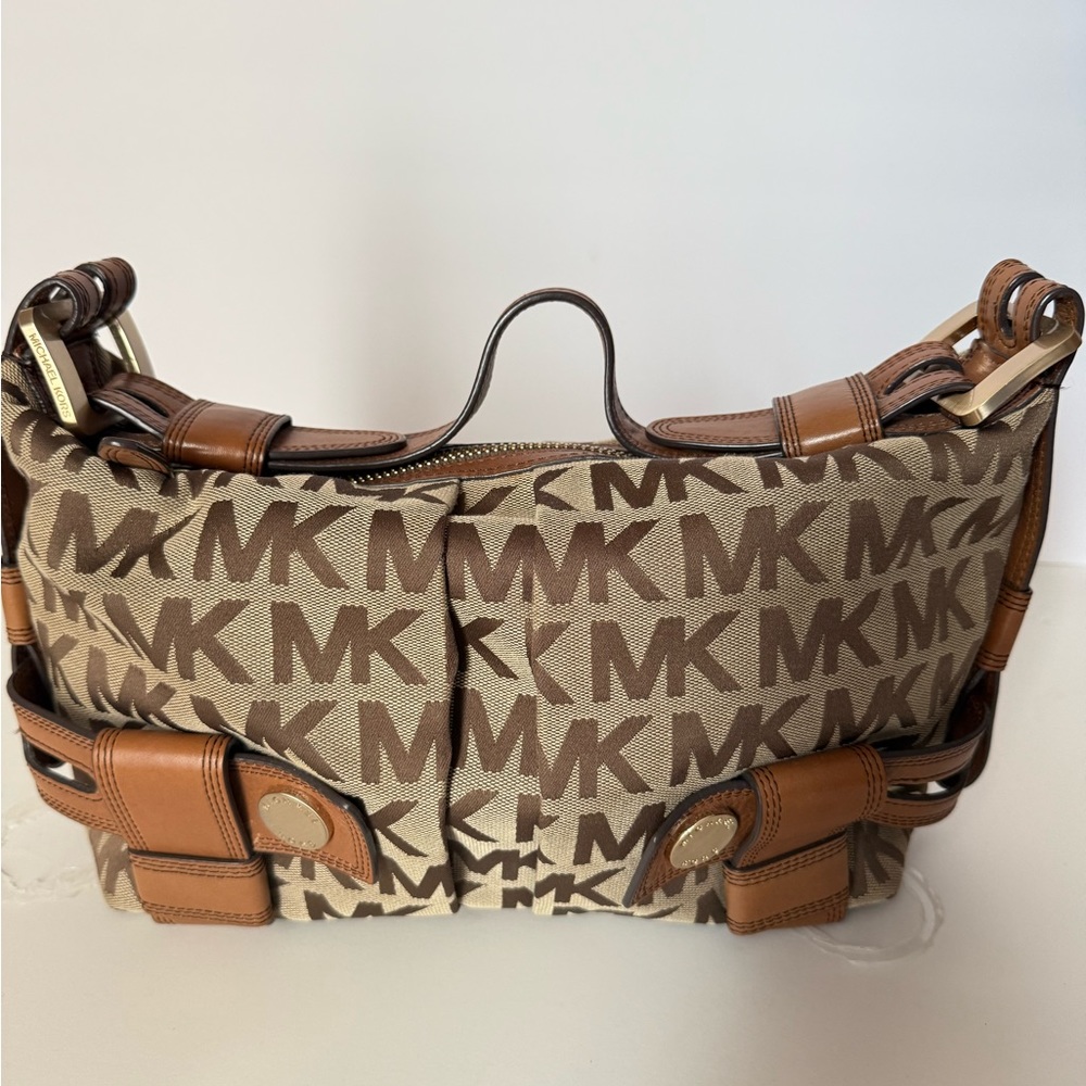 Michael Kors Brown Logo Shoulder Bag